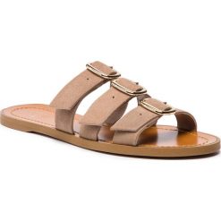Klapki PATRIZIA PEPE - 2V8741/A5B3-B655 Real Taupe. Pomarańczowe klapki damskie Patrizia Pepe, z aplikacjami, ze skóry, bez obcasa. W wyprzedaży za 459,00 zł.