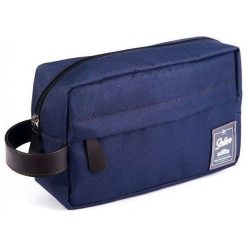 Kosmetyczka męska materiałowa Solier SK03 granatowa - Granatowy. Niebieskie kosmetyczki męskie Solier, z tkaniny. Za 59,99 zł.