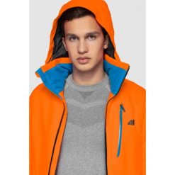 Kurtka narciarska męska KUMN257 - pomarańcz neon. Pomarańczowe kurtki sportowe męskie xxl, narciarskie. W wyprzedaży za 199,99 zł.