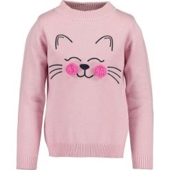 Blue Seven - Sweter dziecięcy 92-128 cm. Różowe swetry dziewczęce z aplikacjami, z bawełny, z okrągłym kołnierzem, krótkie. W wyprzedaży za 59,90 zł.