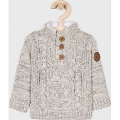 Blukids - Sweter dziecięcy 74-98 cm. Brązowe swetry chłopięce Blukids, bez wzorów, z dzianiny, bez kołnierzyka. W wyprzedaży za 49,90 zł.