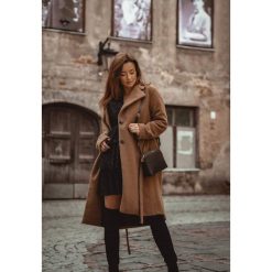 Brązowy Płaszcz Kedron. Pomarańczowe płaszcze damskie Renee, s, z tkaniny, długie. Za 199,99 zł.