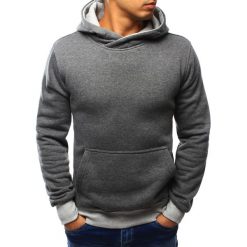 Bluzy męskie: Bluza męska z kapturem antracytowa (bx3016)