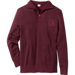 Golfy męskie: Sweter ze stójką Regular Fit bonprix czerwony klonowy