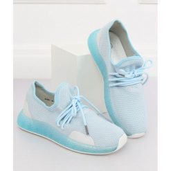 Buty sportowe niebieskie SEDEN. Niebieskie buty sportowe damskie FunKee.pl, bez wzorów, z tkaniny, sportowe, na fitness i siłownię. Za 82,99 zł.