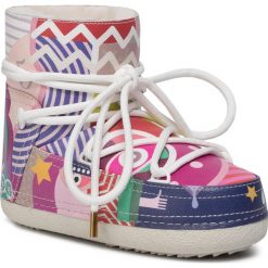 Buty INUIKII - Boot 70101-85 Pop White. Białe kozaki damskie Inuikii, ze skóry, na niskim obcasie, bez zapięcia. W wyprzedaży za 1099,00 zł.