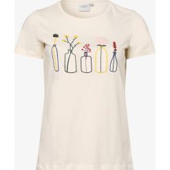 Junarose - T-shirt damski – Jrplant Bonjour, biały. Białe t-shirty damskie Junarose, bez wzorów, z bawełny, bez kołnierzyka. Za 119,95 zł.