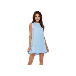 Sukienka Barbi BLUE. Niebieskie sukienki damskie Ooh la la, bez wzorów, z elastanu, eleganckie, bez kołnierzyka, bez rękawów. Za 179,00 zł.