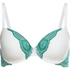 Biustonosz usztywniany bonprix ecru-zielony. Białe biustonosze bonprix, bez wzorów. Za 37,99 zł.