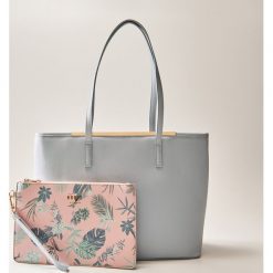 Kosmetyczki damskie: Torba shopper z kosmetyczką - Niebieski
