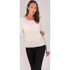 Kaszmirowy sweter w kolorze kremowym. Białe swetry damskie Just Cashmere, l, bez wzorów, z kaszmiru, bez rękawów, bez kaptura. W wyprzedaży za 279,95 zł.