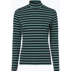 Franco Callegari - Damska koszulka z długim rękawem, zielony. Zielone t-shirty damskie Franco Callegari, w paski, ze stójką. Za 99,95 zł.