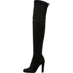 Buffalo Kozaki na obcasie black. Czarne buty zimowe damskie marki Buffalo, z materiału, na obcasie. Za 669,00 zł.