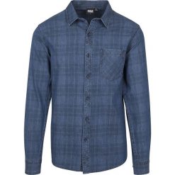Koszule męskie na spinki: Urban Classics Printed Check Denim Shirt Koszula niebieski