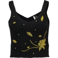 Topy damskie: Topshop BEADED FLOWER COORD Top black