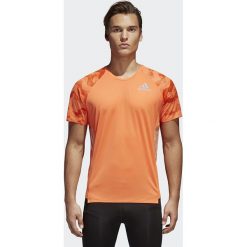 Koszulka adidas adiZero Short Sleeve Tee M Pomarańczowa. Pomarańczowe koszulki męskie Adidas, m, bez wzorów, bez kołnierzyka, z krótkim rękawem, krótkie, do biegania, climacool (adidas). Za 99,99 zł.