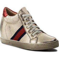 Sneakersy R.POLAŃSKI - 0924 Złoty Kryształ. Czarne sneakersy damskie marki R.Polański, ze skóry, na obcasie. W wyprzedaży za 229,00 zł.