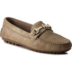 Mokasyny TOMMY HILFIGER - Kendall 27N1 Light Gold 708. Czarne mokasyny damskie marki TOMMY HILFIGER, z materiału, z okrągłym noskiem, na obcasie. W wyprzedaży za 319,00 zł.