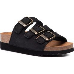 Klapki SCHOLL - Rio Ad F23012 1004 350 Black. Czarne klapki damskie Scholl, bez wzorów, ze skóry, bez obcasa. W wyprzedaży za 219,00 zł.