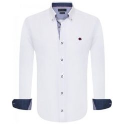 Sir Raymond Tailor Męska Koszula Wrapped M Biała. Białe koszule męskie Sir Raymond Tailor, m, bez wzorów, bez kołnierzyka, bez rękawów. Za 149,00 zł.
