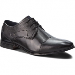Półbuty BUGATTI - 312-10112-1000-1000 Black. Czarne buty wizytowe męskie marki Bugatti, ze skóry ekologicznej. Za 319,00 zł.