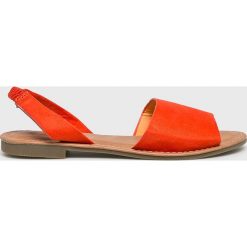Answear - Sandały Abloom. Czarne klapki damskie ANSWEAR, bez wzorów, z materiału, bez obcasa. W wyprzedaży za 79,90 zł.