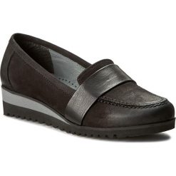 Półbuty SERGIO BARDI - Marica FW12726817LK 401. Czarne półbuty damskie na koturnie marki Sergio Bardi, w paski, z nubiku, eleganckie. W wyprzedaży za 179,00 zł.