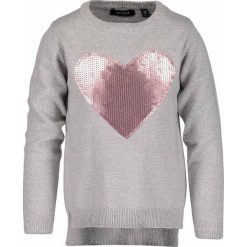 Blue Seven - Sweter dziecięcy 92-128 cm. Niebieskie swetry dziewczęce Blue Seven, bez wzorów, z bawełny, z okrągłym kołnierzem, z krótkim rękawem, krótkie, bez kaptura. W wyprzedaży za 69,90 zł.