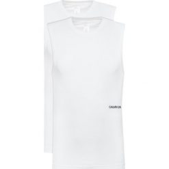 Komplet 2 topów Calvin Klein Underwear 000QS6199E. Białe bluzki damskie Calvin Klein Underwear, xs, bez wzorów, z bawełny, polo, bez rękawów. W wyprzedaży za 139,00 zł.