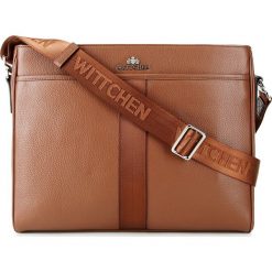 Torba na laptopa. Szare torby męskie skórzane Wittchen, w paski, ze skóry, biznesowe, małe. W wyprzedaży za 279,90 zł.