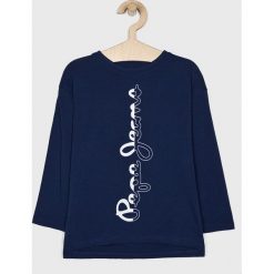 Pepe Jeans - Longsleeve 92 - 180 cm. Niebieskie t-shirty chłopięce Pepe Jeans, z nadrukiem, z bawełny, z długim rękawem. W wyprzedaży za 79,90 zł.