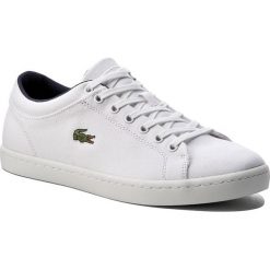 Tenisówki LACOSTE - Straightset Bl 2 Cam 7-33CAM1025001 Wht. Białe trampki męskie marki Lacoste, z gumy. Za 449,99 zł.