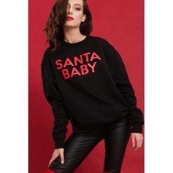 Czarna Bluza Draw. Czarne bluzy damskie z nadrukiem marki other, m. Za 64,99 zł.