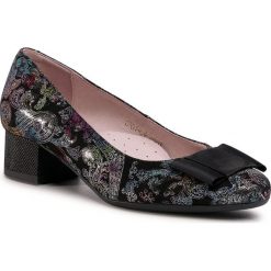 Półbuty R.POLAŃSKI - 0993 Mozaika Czarna Comfort. Czarne czółenka damskie R.Polański, z aplikacjami, ze skóry, eleganckie, bez obcasa, na obcasie, bez zapięcia. Za 289,00 zł.