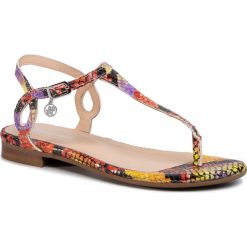 Sandały SOLO FEMME - 72910-01-K88/000-07-00 Wąż Multicolor. Klapki damskie Solo Femme, bez wzorów, ze skóry, bez obcasa, na obcasie. W wyprzedaży za 179,00 zł.