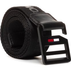 Pasek Męski TOMMY JEANS - Tjm Dring Belt 3.5 AM0AM05963 BDS. Czarne paski męskie Tommy Jeans, w paski, z jeansu. Za 139,00 zł.