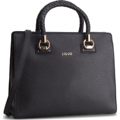 Torebka LIU JO - L Satchel Manhattan N68099 E0087 Nero 22222. Czarne torebki klasyczne damskie Liu Jo, ze skóry ekologicznej. Za 689,00 zł.