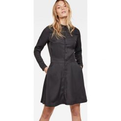 G-Star Raw - Sukienka. Szare sukienki damskie G-Star RAW, na co dzień, s, bez wzorów, z poliesteru, retro, ze stójką, bez rękawów, rozkloszowane. Za 699,90 zł.