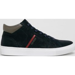 Guess Jeans - Buty. Niebieskie sneakersy męskie Guess Jeans, z okrągłym noskiem, na sznurówki. W wyprzedaży za 299,90 zł.