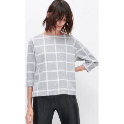 Bluza w kratę - Jasny szary. Szare bluzy damskie Reserved, s, bez wzorów, bez rękawów, bez kaptura. Za 79,99 zł.
