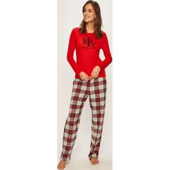Lauren Ralph Lauren - Piżama. Czerwone piżamy damskie Lauren Ralph Lauren, s, z nadrukiem, z bawełny, bez rękawów. Za 369,90 zł.
