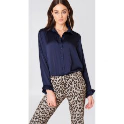 NA-KD Satynowa koszula - Blue,Navy. Niebieskie koszule damskie marki NA-KD, z materiału. Za 121,95 zł.