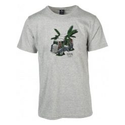 Rip Curl T-Shirt Męski Wagon L Szary. Szare koszulki męskie Rip Curl, m, z nadrukiem. W wyprzedaży za 88,00 zł.