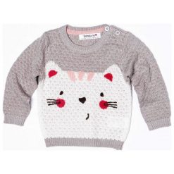 Minoti Dziewczęcy Sweter Z Kotem 74/80 Szary. Szare swetry dziewczęce marki MINOTI. Za 75,00 zł.
