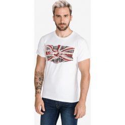 Pepe Jeans Flag Koszulka Biały. Białe podkoszulki męskie Pepe Jeans, xxl, z nadrukiem, z bawełny, bez kołnierzyka, krótkie. Za 140,95 zł.