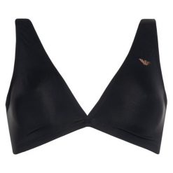 Biustonosz top Emporio Armani Underwear 164269 9A284 00020. Czarne biustonosze Emporio Armani Underwear, bez wzorów, z elastanu. W wyprzedaży za 139,00 zł.