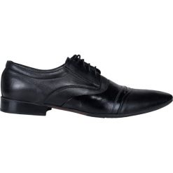 Buty męskie 1805. Czarne buty wizytowe męskie Giacomo Conti, ze skóry, bez zapięcia. Za 269,00 zł.