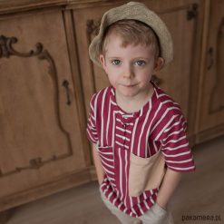 Bluzy chłopięce: Bluza z krótkim rękawem w paski