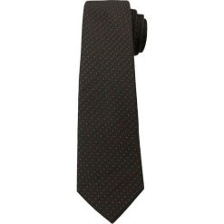 Krawat Męski w Delikatny Groszek - 6 cm - Angelo di Monti, Czarny KRADM1371. Czarne krawaty męskie Angelo di Monti, w grochy. Za 25,00 zł.