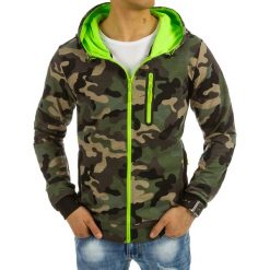 Bejsbolówki męskie: Bluza męska rozpinana woodland camo (bx2248)